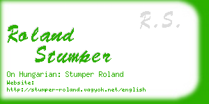 roland stumper business card